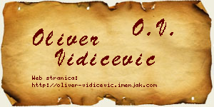 Oliver Vidičević vizit kartica